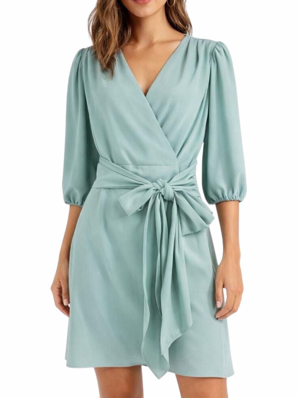 Amanda Uprichard Alida Waist Tie Mini Dress Waist Tie Sage Green Size S